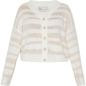 Usha Gebreid vest  crème / eierschaal