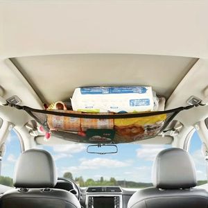 Auto Plafond Organizer Met Trekkoord I Bagagenet Auto I Opbergnet Auto I Autodaknet I Universeel