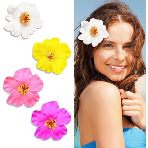 ByShane - Hawaïaanse bloemenhaarspelden set van 4 - voor dames - bloemklauwen haaraccessoires - bloemenhaarklemmen - Hawaïaans design - kleur B
