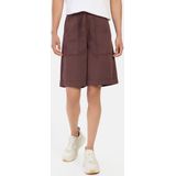 camel active Bermuda short met elastisch trekkoord - Maat womenswear-26IN - Donker Rood