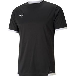 Puma Teamliga Shirt Korte Mouw Heren - Zwart / Wit | Maat: 3XL