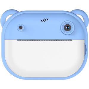 Dual Lens Kids Instant Camera with Silicone Case - 1080P HD Selfie, 3-14 Gift for Kids (Blauw)