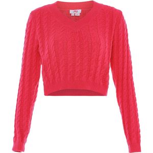 Mymo - Jumper - Roze - Dames - Cropped Model - V-hals
