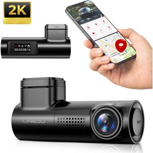 Dashcam voor auto - 2025 model - 170 graden kijkhoek - Nachtzicht - 2K FullHD video - Wifi - Super compact - Parkeermodus - 1.0 inch TNT scherm - dashcam voor auto