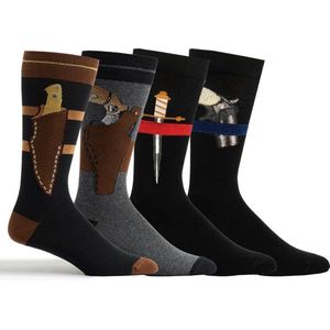 OZONE | Set van 3 Heren sokken | Novelty Collection | Unisize | Comfort en stijl | Geschenkset | Safe Sock, Ace of Spades, Drifting Koi