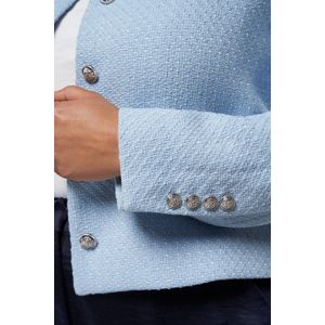 MS Mode Jas Kort tweed jasje met metalen knopen