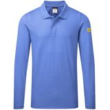 Portwest - AS23 - Polo Lange Mouw - Hamilton Blauw - Antistatisch