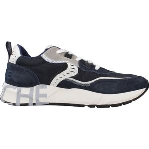 Voile Blanche - Club 01 - Blauwe Suède Sneaker - Heren - Veelkleurig