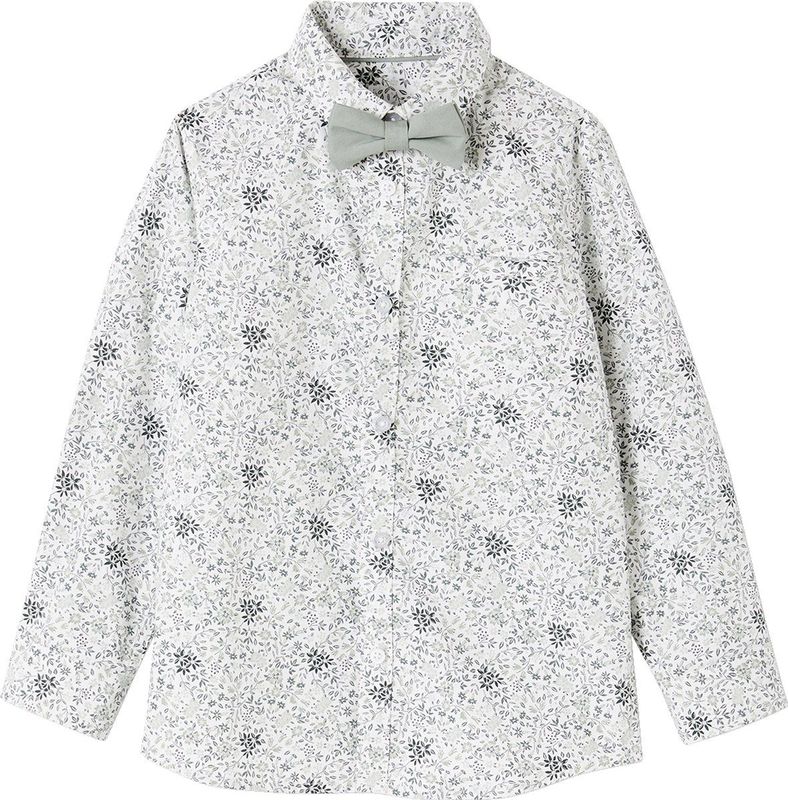 Vertbaudet - Overhemd - Bloemenprint - Jongens - Met Vlinderdas