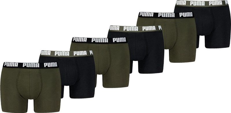 Puma - Boxershorts Everyday Basic - Donkergroen - 6-pack - Heren Ondergoed - Forest Night