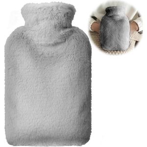Warme Pluche Warmwaterkruik met Kangoeroezakken - 2L Morsbestendig en Comfortabel