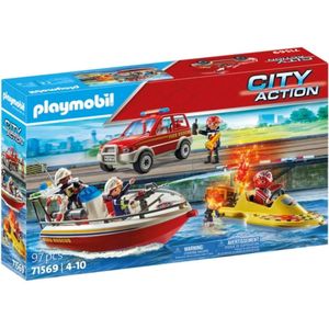 PLAYMOBIL City Action 71569 Brandweer Blusactie op het Water