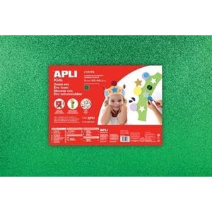 Apli Kids EVA Foam vellen 60 x 40 cm Glitter metallic groen - 3 vel