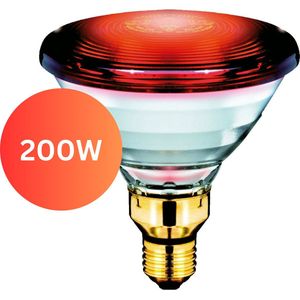 Prinos - Infraroodlamp - Rood - 175W - PAR38 - Dimbaar Licht