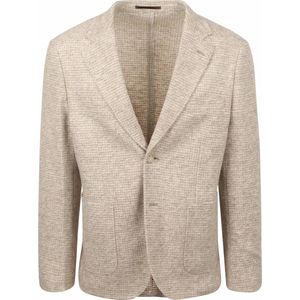 Suitable - Knitted Colbert - Beige - Heren Blazer