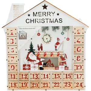 S&L Luxe Xmas adventskalender 2021 Box adventkalender box met LED hout led versiering