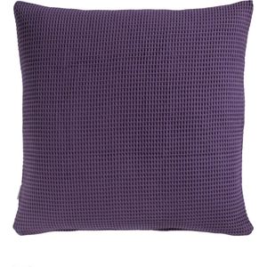 Heckett & Lane Wafel Kussensloop Katoen - velvet purple 50x50cm