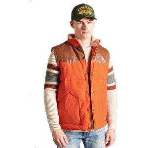 Superdry Mountain Leren Mix Vest Oranje XL Man