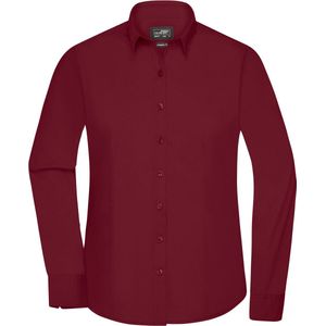 James and Nicholson Blouse Dames Met Lange Mouwen (Wijn Rood) Maat M