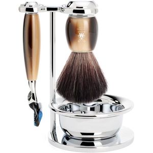 MÜHLE -Scheerset Vivo 4-delig - Hoornbruin - Fusion