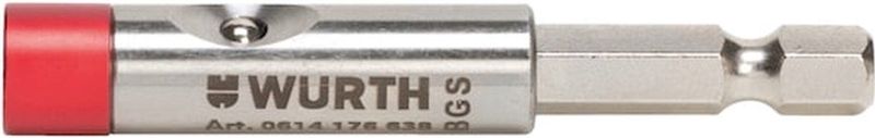 Wurth - Bithouder E 6,3 (1/4) magneet, enkelhandig, slank - Bithouder 1/4 inch, magnetisch x 1 st -