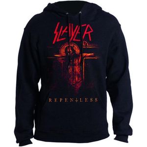 Slayer Repentless Crucifix Mens Pullover Hoodie: Medium