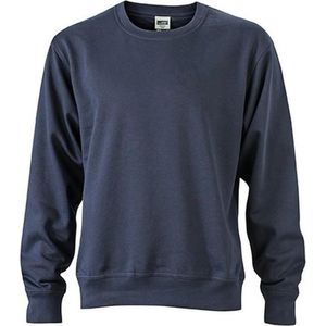 James and Nicholson Uniseks werkkleding Sweatshirt (Marine)