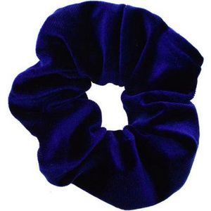 IRSA Scrunchie Velvet Royal Blue - haarwokkel - Haarelastiek - Haaraccessoire (1 stuk)