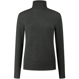 DAMES COLTRUI - Glad Gebreid - Viscose - Kleur Antracite - Maat S