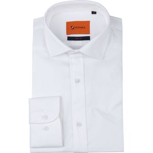 Suitable Satin Overhemd Wit - Maat 39 - Heren - Overhemden Formeel