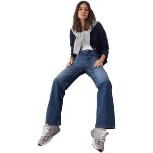 Trendyol Blauwe High Waist Wide Leg Jeans Twoss25Je00172