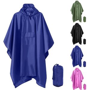 TTLUOKER®Poncho met Opbergtas - Regenponcho Waterdicht - Fietsponcho Sneldrogend - Winddicht - Unisex - Dames & Heren - One size- Unisex Koningsblauw