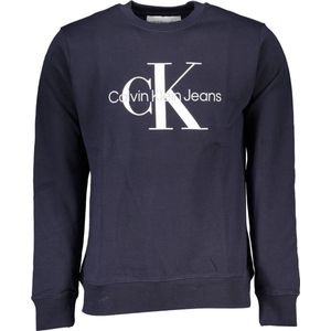 Calvin Klein Iconic Monogram Crewneck Truien & Vesten Heren - Sweater - Hoodie - Vest- Blauw - Maat XL