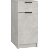 vidaXL - Bureaukast - 33,5x50x75 - cm - bewerkt - hout - betongrijs