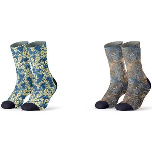 Sock My Feet geschenkdoos sokken heren 39 42 - cadeau voor man - duurzaam - naadloos - Daisy Paisley