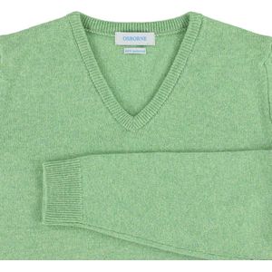 Osborne Knitwear Trui met V hals - Dames - Lamswol - Springtime - XS