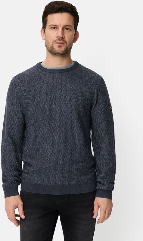 camel active - Gebreide Trui - Inktblauw - Ronde Hals