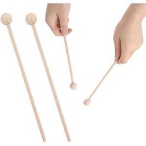 Houten stokken percussie houten beater mallet drumsticks - xylofoon blok klokkenspel (21 cm) .