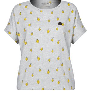 Naketano Damen T-Shirt Schnella Baustella 1631-0047 Allover Citrons/Grey-XS