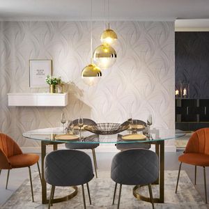 Modern behang abstract, Wit behang woonkamer, BRICOFLOR.nl