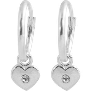 Jewelryz Heart Sparkle Oorbellen | 925 zilver ooringen | 12 mm