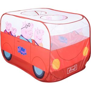 Speeltent Pop-Up Play Tent Peppa Pig - Car Shaped - Indoor Outdoor Use - Red White