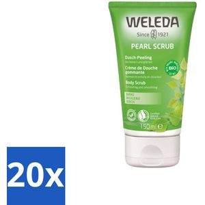 20 x WELEDA - Douchecrème Pearl Scrub - Berken - 150 ml - Exfoliatie - Microcirculatie - Huidverzorging - Weleda - Biologische Ingrediënten