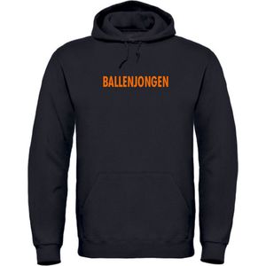 EK hoodie zwart S - Ballenjongen - soBAD. | EK 2024 | Unisex | Sweater dames | Sweater heren | Voetbal