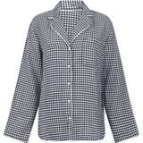 Hunkemöller Pyjamatop Flanel Essentials Blauw XS