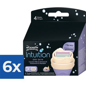 Wilkinson Scheermesjes Wilkinson Intuition Mesjes Dry Skin - 3 mesjes - Voordeelverpakking 6 stuks