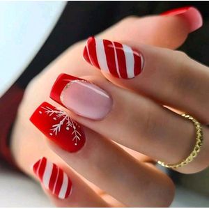 KERST EDITIE 24 stuks Nepnagels - Plaknagels - nagel set