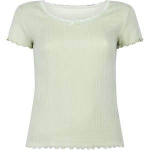 Hunkemöller Pointelle top met kant Groen XS
