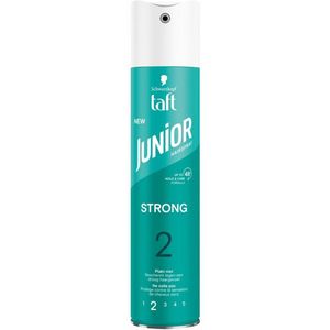 Taft - Strong 2 - Junior Haarspray - Milde maar sterke fixatie - 250 ml - 1 stuk