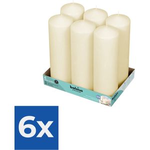 Bolsius Stompkaars - 250 * 80 - ivoor - 6 stuks - Voordeelverpakking 6 stuks